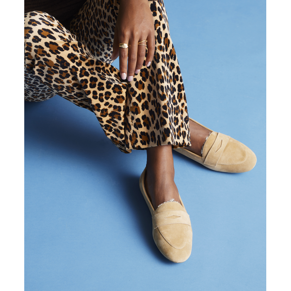 The Vesper - Biscuit Suede Faux Fur