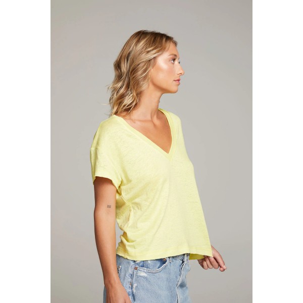 Linen V-Neck Tee