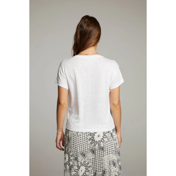 Linen V-Neck Tee