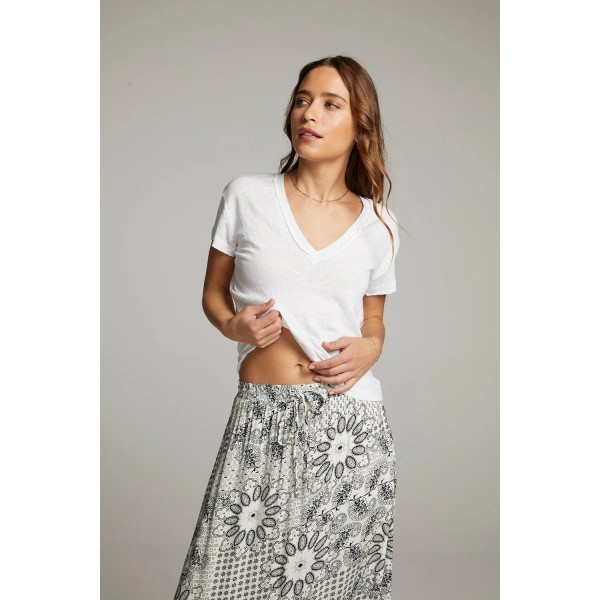 Linen V-Neck Tee