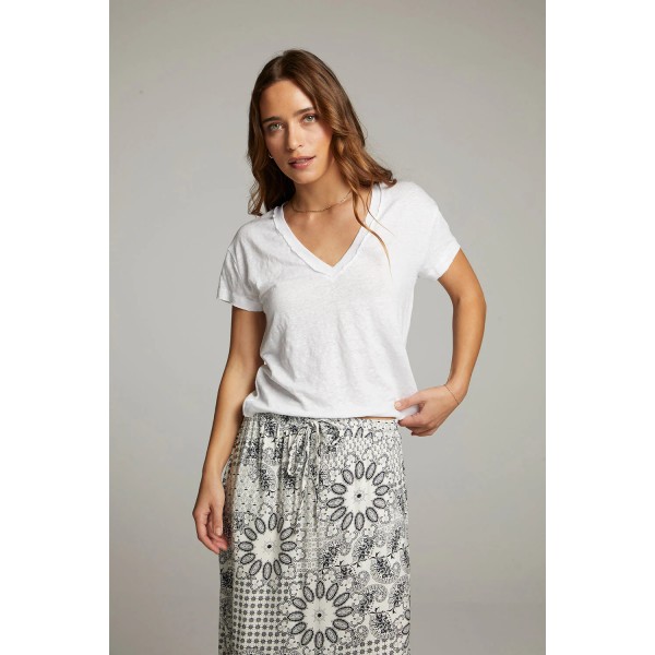 Linen V-Neck Tee