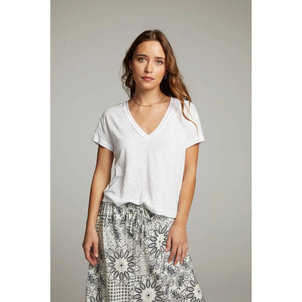 Linen V-Neck Tee