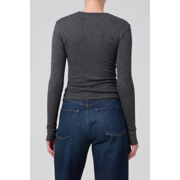 Emma V-nk Rib Top Emma V-nk Rib Top