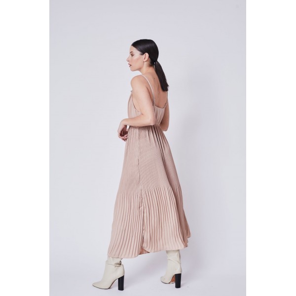 Ossani Pleat Maxi Dress