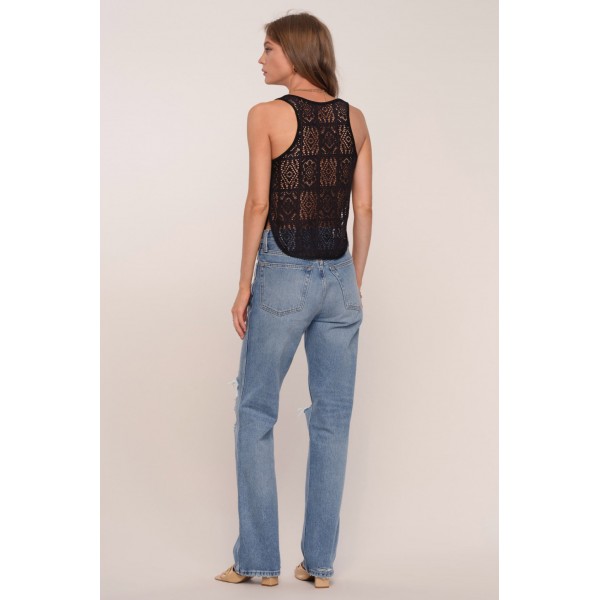 Teyana Crochet Back Tank