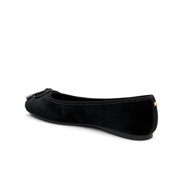The Hummingbird - Black Velvet Jeweled Bow The Hummingbird - Black Velvet Jeweled Bow