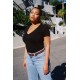 Blair Slim V Neck Tee