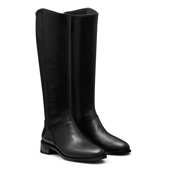 The Starling Tall Boot - Black Leather