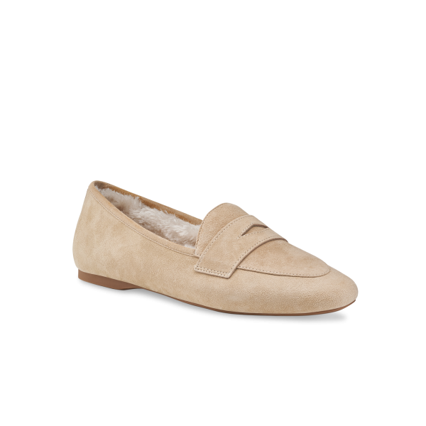 The Vesper - Biscuit Suede Faux Fur